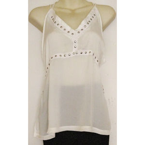 CBR Exclusive Collection Women's Strappy Cami Tank Top Rhinestone Studded NWT LG